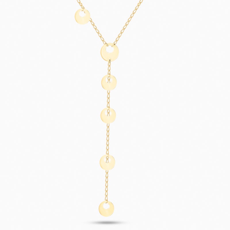 Miss L' by L'azurde Circles Shaped Pendant with Chain in 18K Gold - Image 1